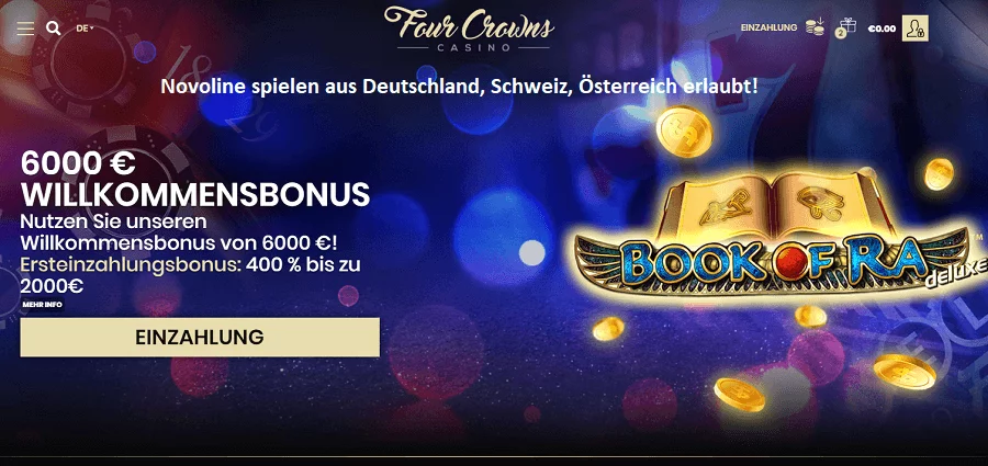 Novoline Casino Deutschland mit Book of Ra Spezial Bonus