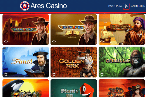 Ares Casino 400% Bonus Novoline