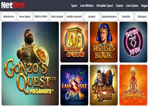 NetBet Spieleauswahl