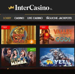 Intercasino Spiele