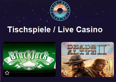 Ocean Breeze Casino Tischspiele