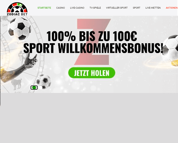 Sportwetten Bonus Zodiac Bet