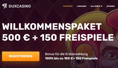 Duxcasino Willkommensbonus